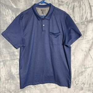 Van Heusen flex polo shirt Men's Blue Polo Shirt XL vibrant color cotton blend